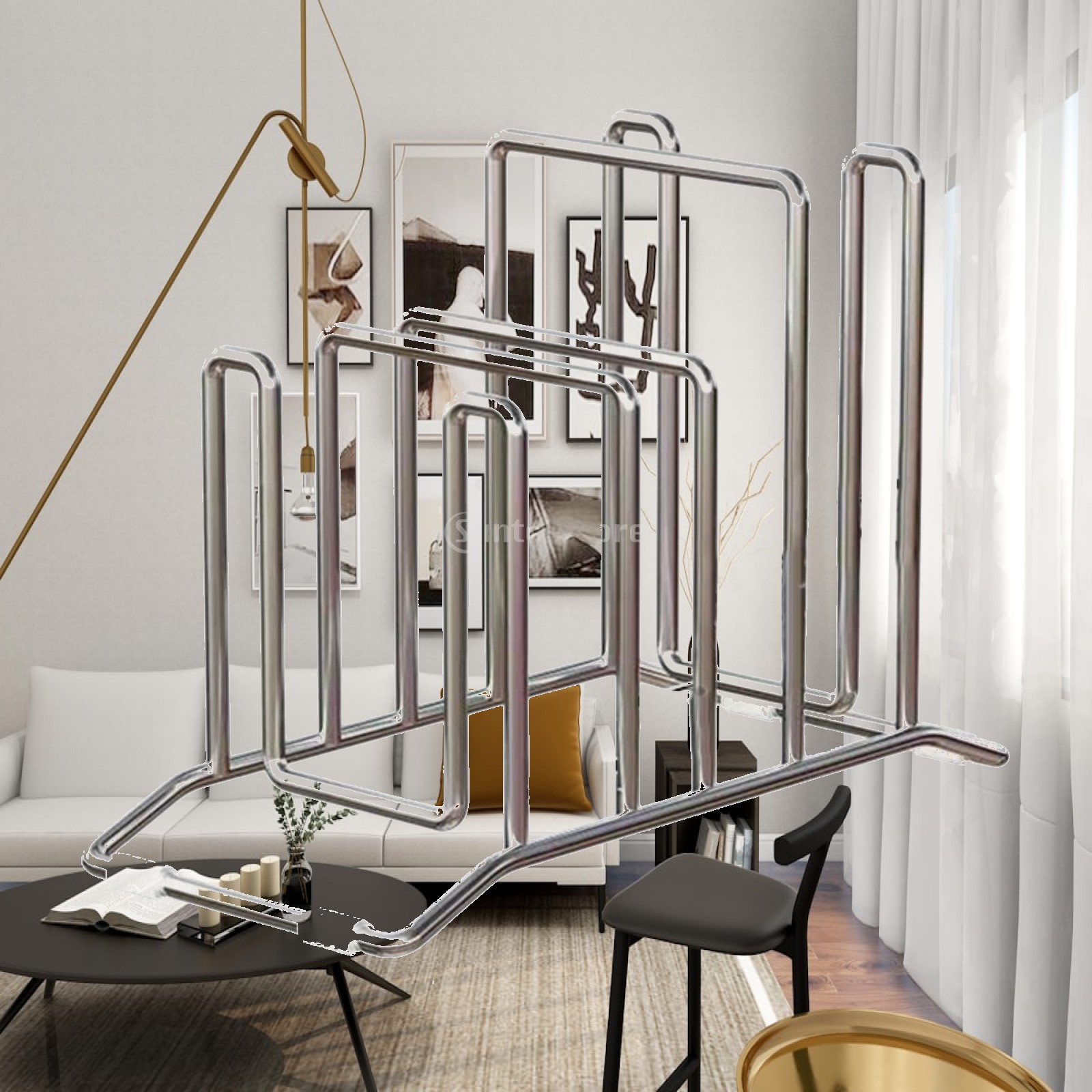Kitchen Cabinet Baking Organizer - حامل أغطية الأواني والمقالي من الفولاذ