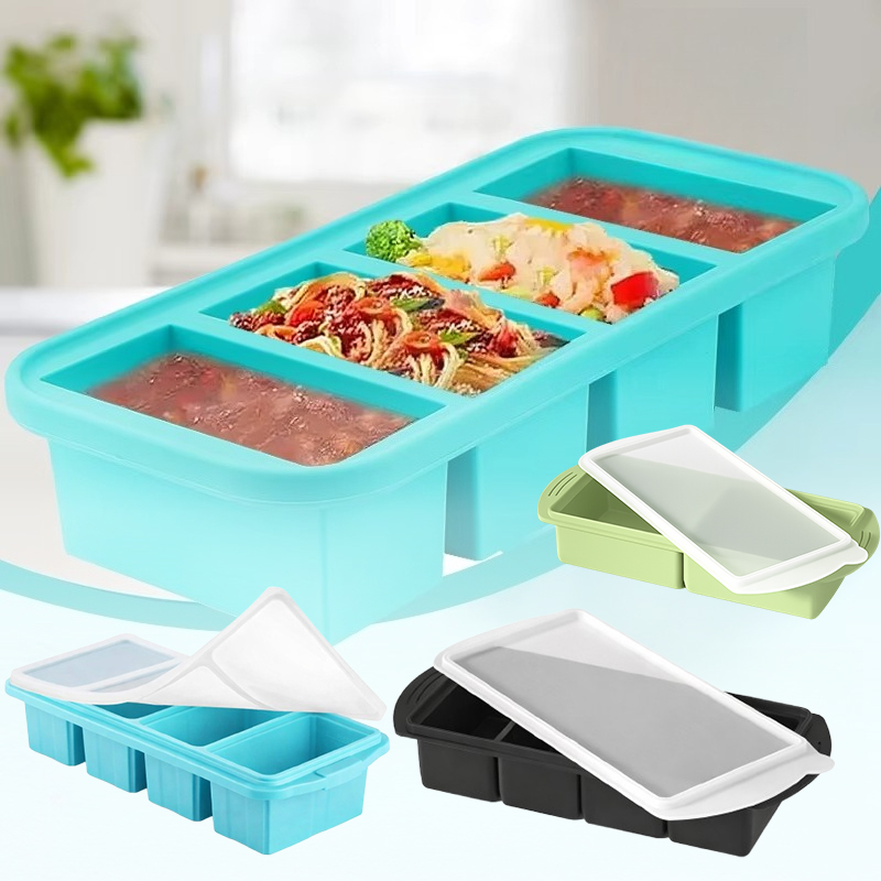 Kitchen Baking Storage Containers - قالب سيليكون كبير لمكعبات الثلج مع