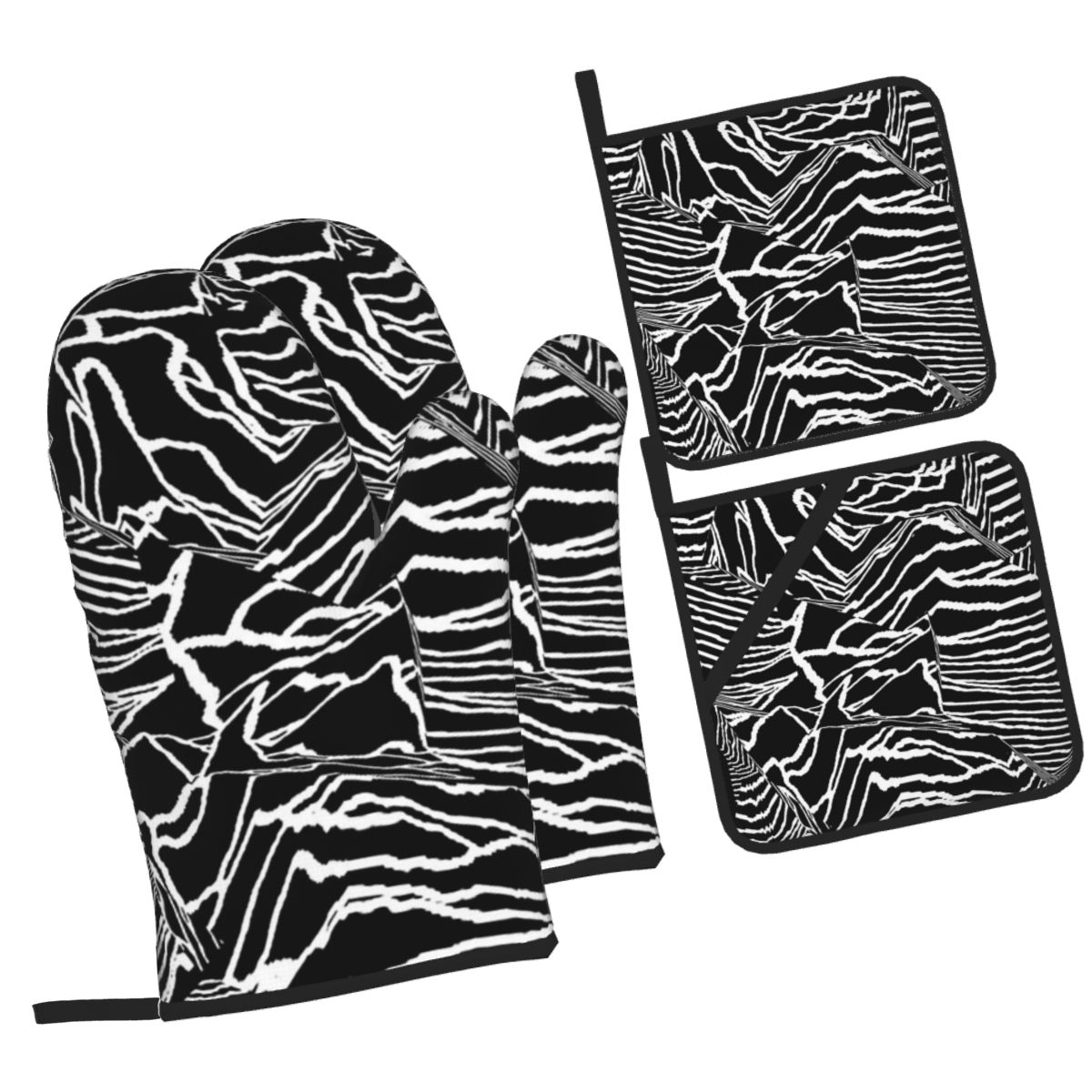 Kitchen Baking Pan Set - مجموعة قفازات الفرن وحامل الأواني غير