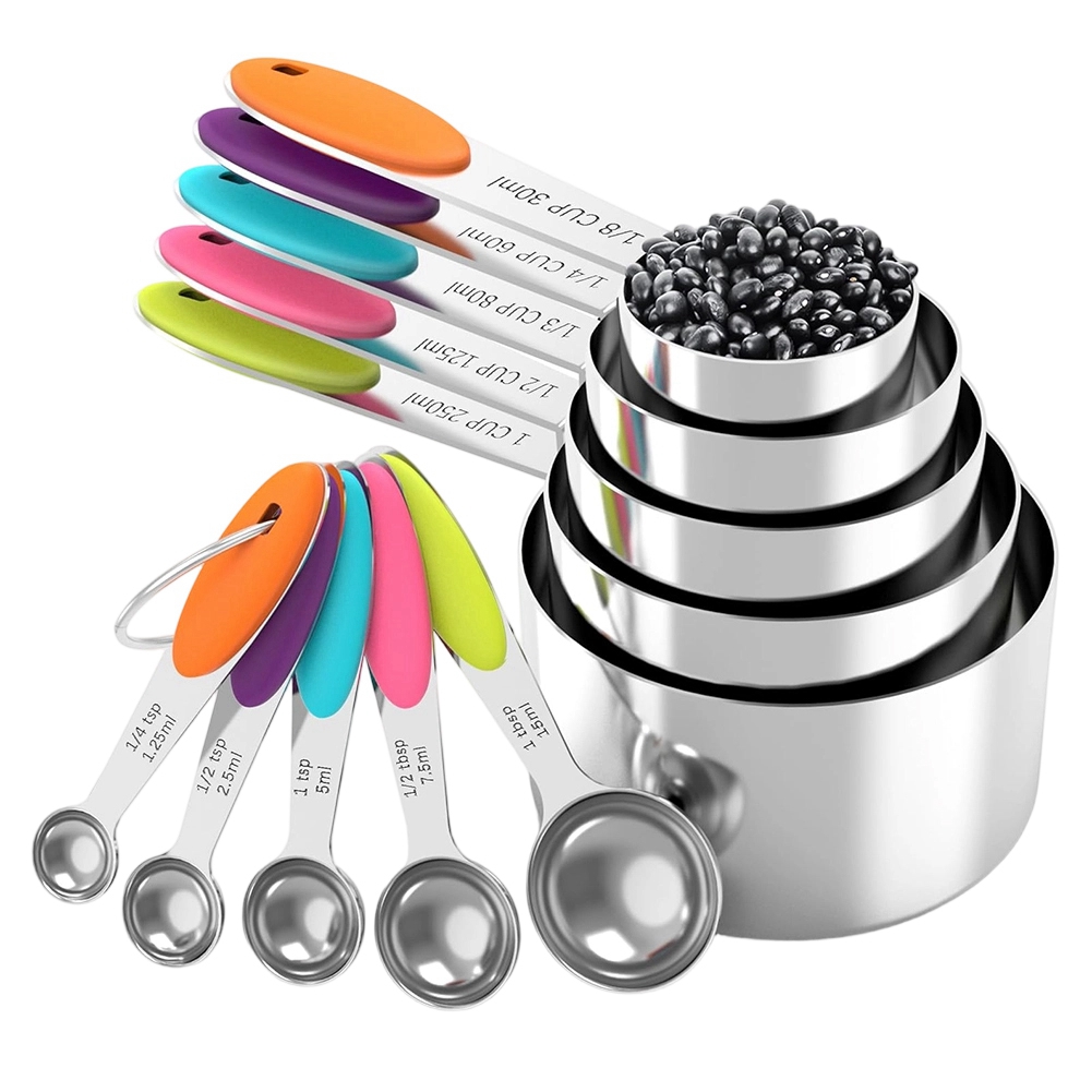 Kitchen Baking Utensil Set - مجموعة أكواب وملاعق قياس A25F، من