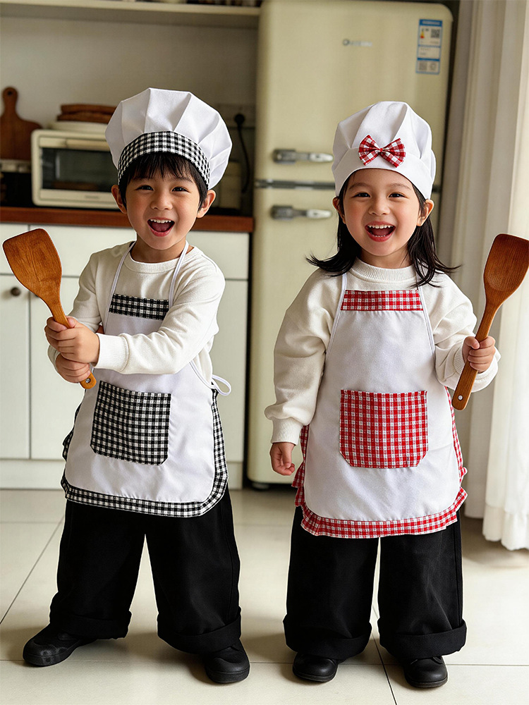 Baking Kitchen Set Up - طقم من قطعتين: مريلة طاهي للأطفال