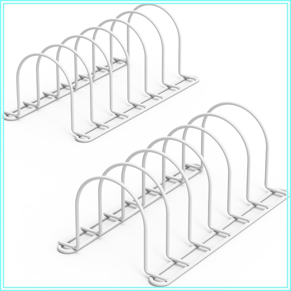 Kitchen Cabinet Baking Organizer - منظم أطباق عمودي للخزانة، رف أطباق