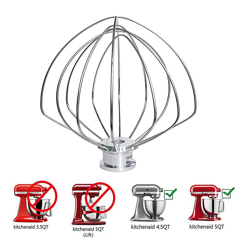 Kitchenaid Mixer Hand Mixer - سوط سلك منطاد من الفولاذ المقاوم