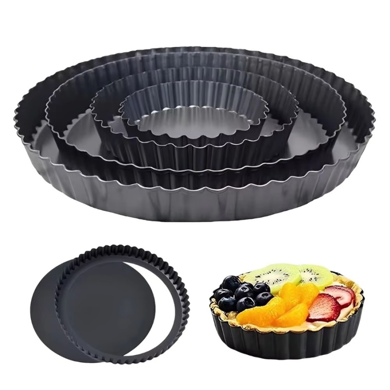 Kitchen Baking Trays - قالب تارت قابل للإزالة من الأسفل،