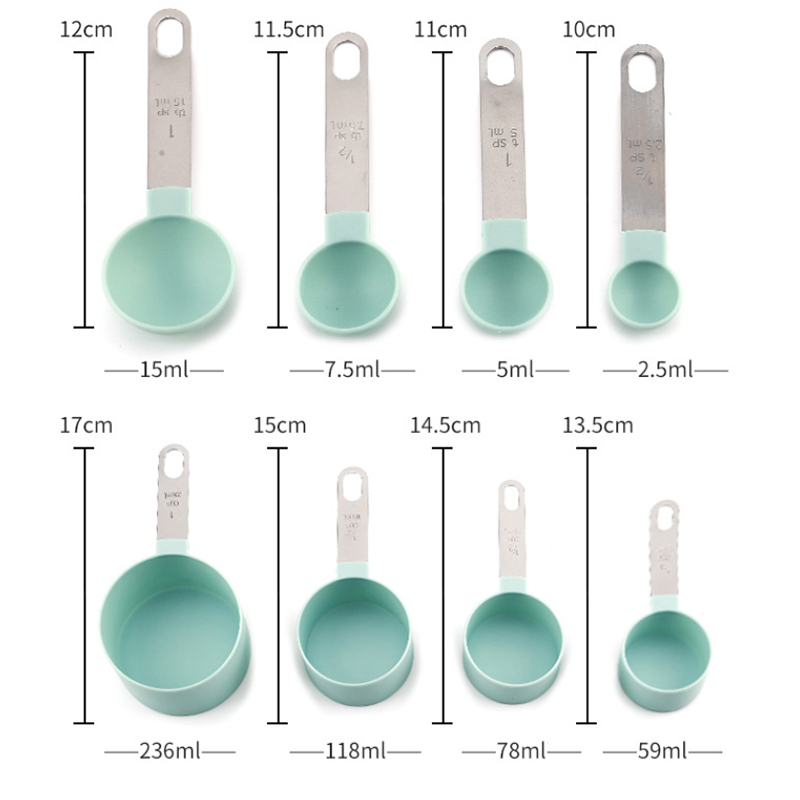 8 قطعة قياس الكؤوس الملاعق مجم - مراجعة Kitchen Baking Utensil Set وسعره