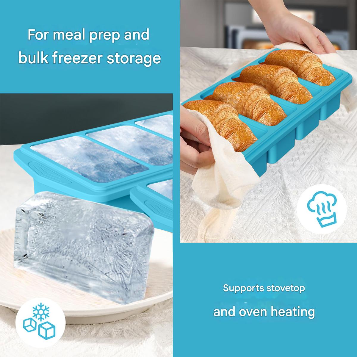 قالب سيليكون كبير لمكعبات الثل - مراجعة Kitchen Baking Storage Containers وسعره