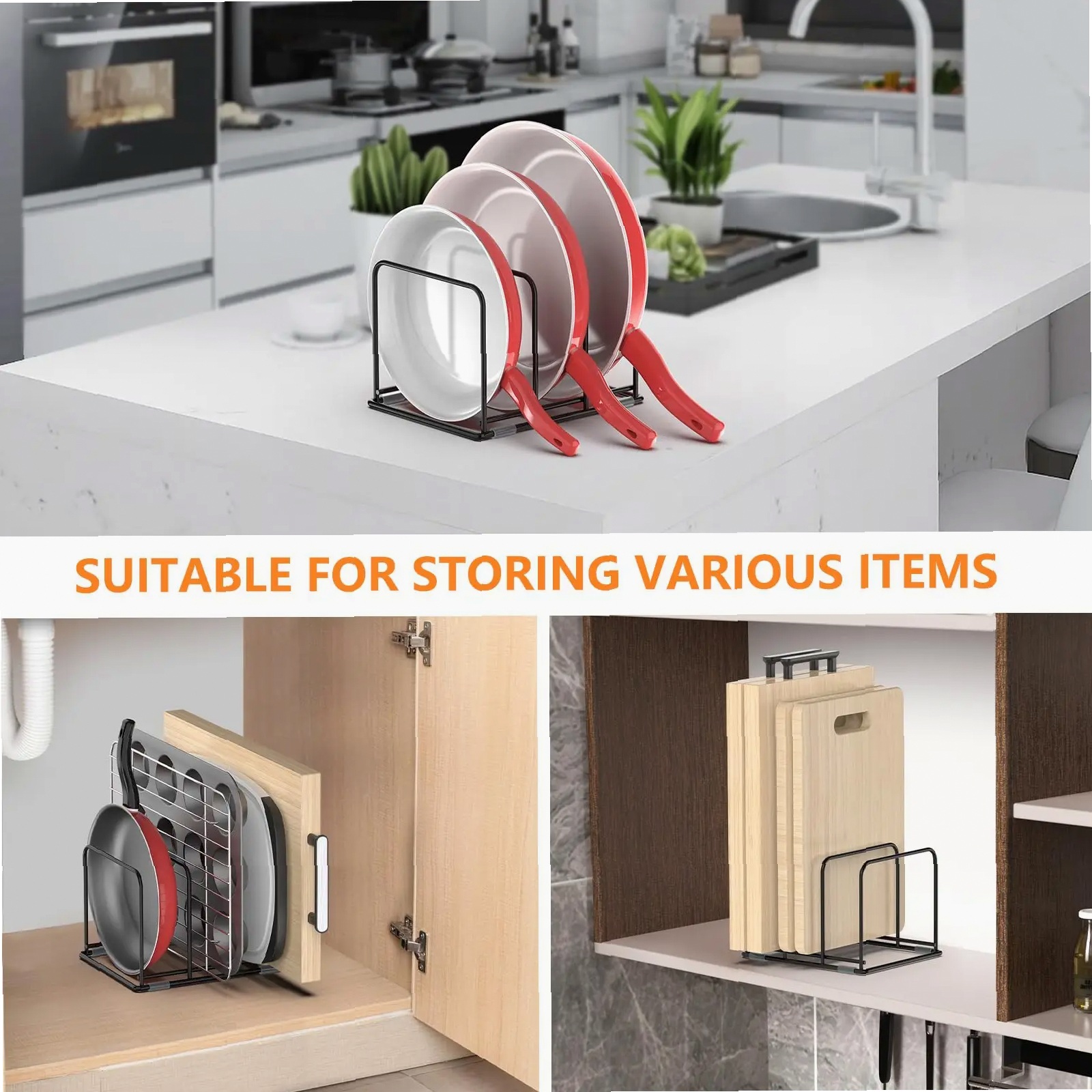 منظم أواني للمطبخ، حامل أدوات  - مراجعة Kitchen Cabinet Baking Organizer وسعره