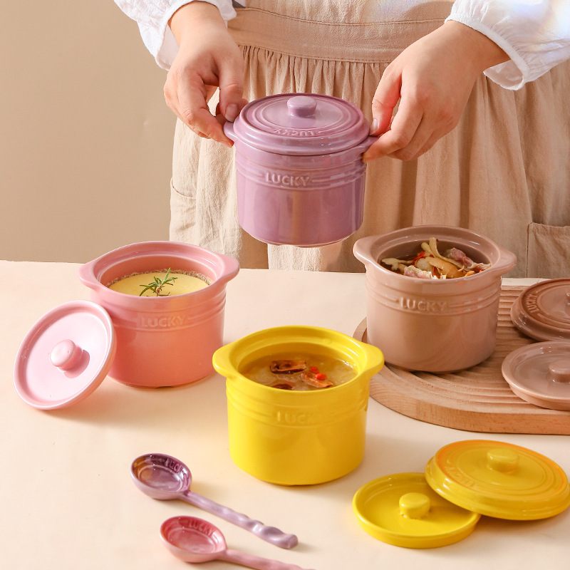 وعاء سيراميك بغطاء مزدوج، وعاء - مراجعة Kitchen Equipment For Baking وسعره
