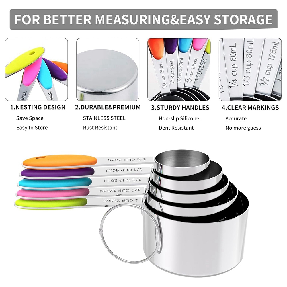 مجموعة أكواب وملاعق قياس A25F، - مراجعة Kitchen Baking Utensil Set وسعره