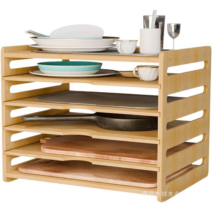رف تخزين للمطبخ من الخشب الصلب - مراجعة Kitchen Cabinet Baking Organizer وسعره
