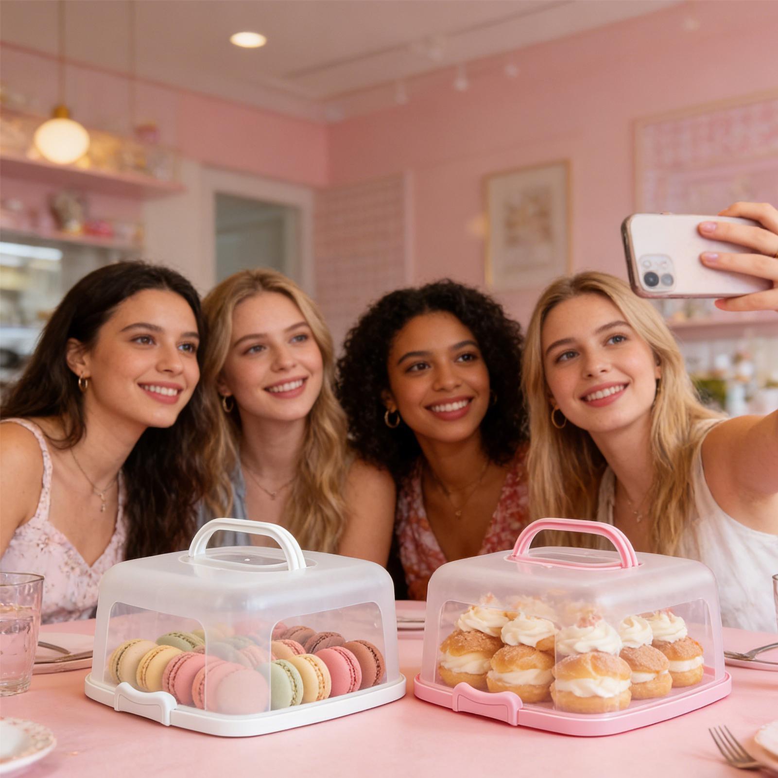 صندوق حمل الكيك للسفر مقاس 10  - مراجعة Kitchen Baking Storage Containers وسعره