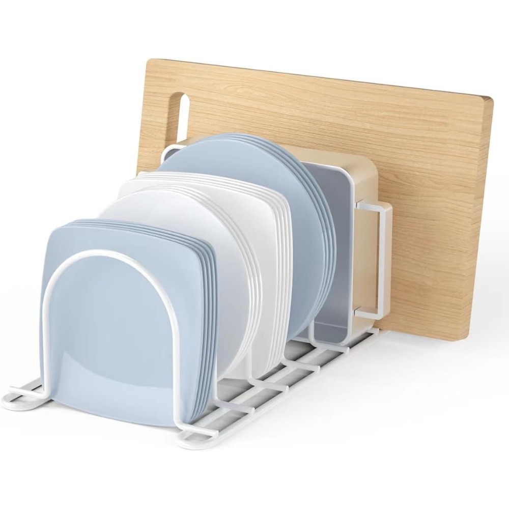 منظم أطباق عمودي للخزانة، رف أ - مراجعة Kitchen Cabinet Baking Organizer وسعره