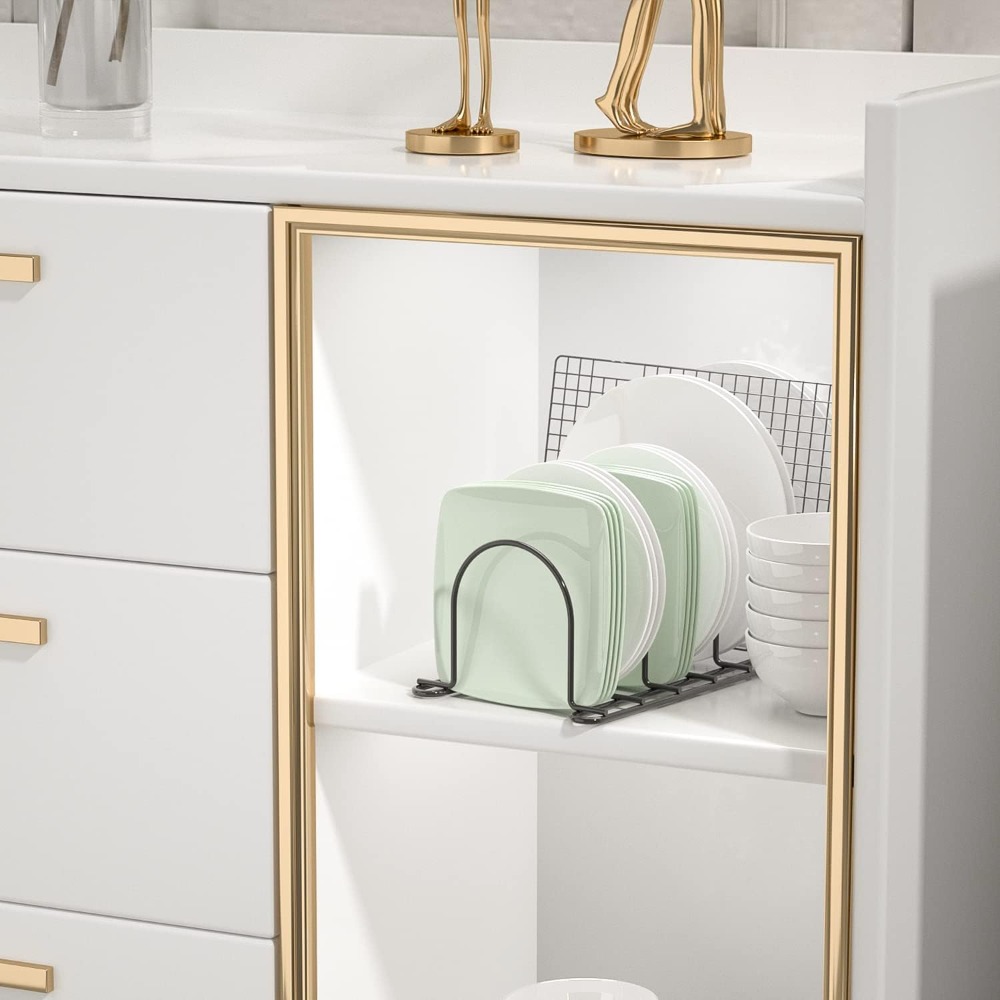 منظم أطباق عمودي للخزانة، رف أ - مراجعة Kitchen Cabinet Baking Organizer وسعره