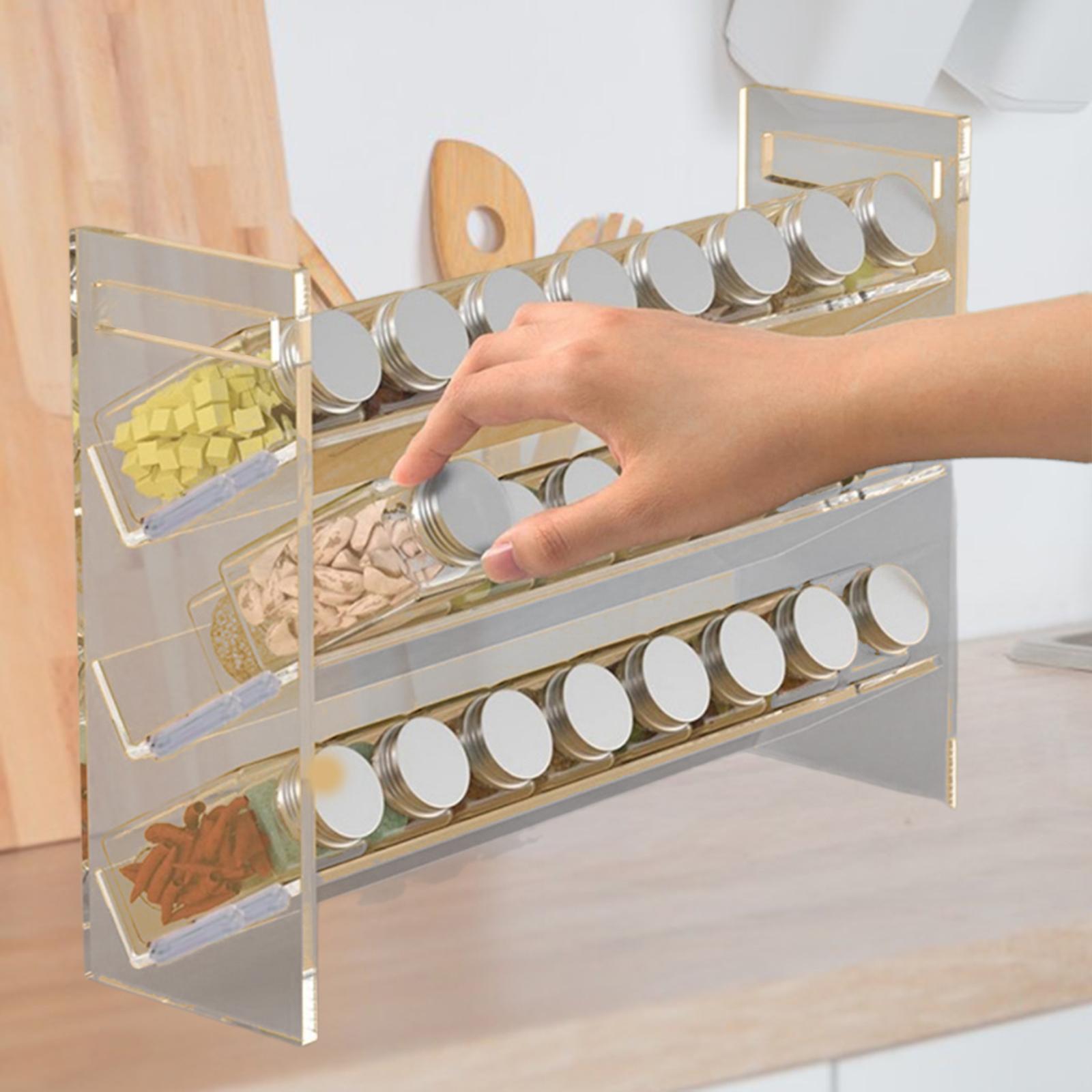 رف توابل أكريليك، رف حلويات، م - مراجعة Kitchen Cabinet Baking Organizer وسعره