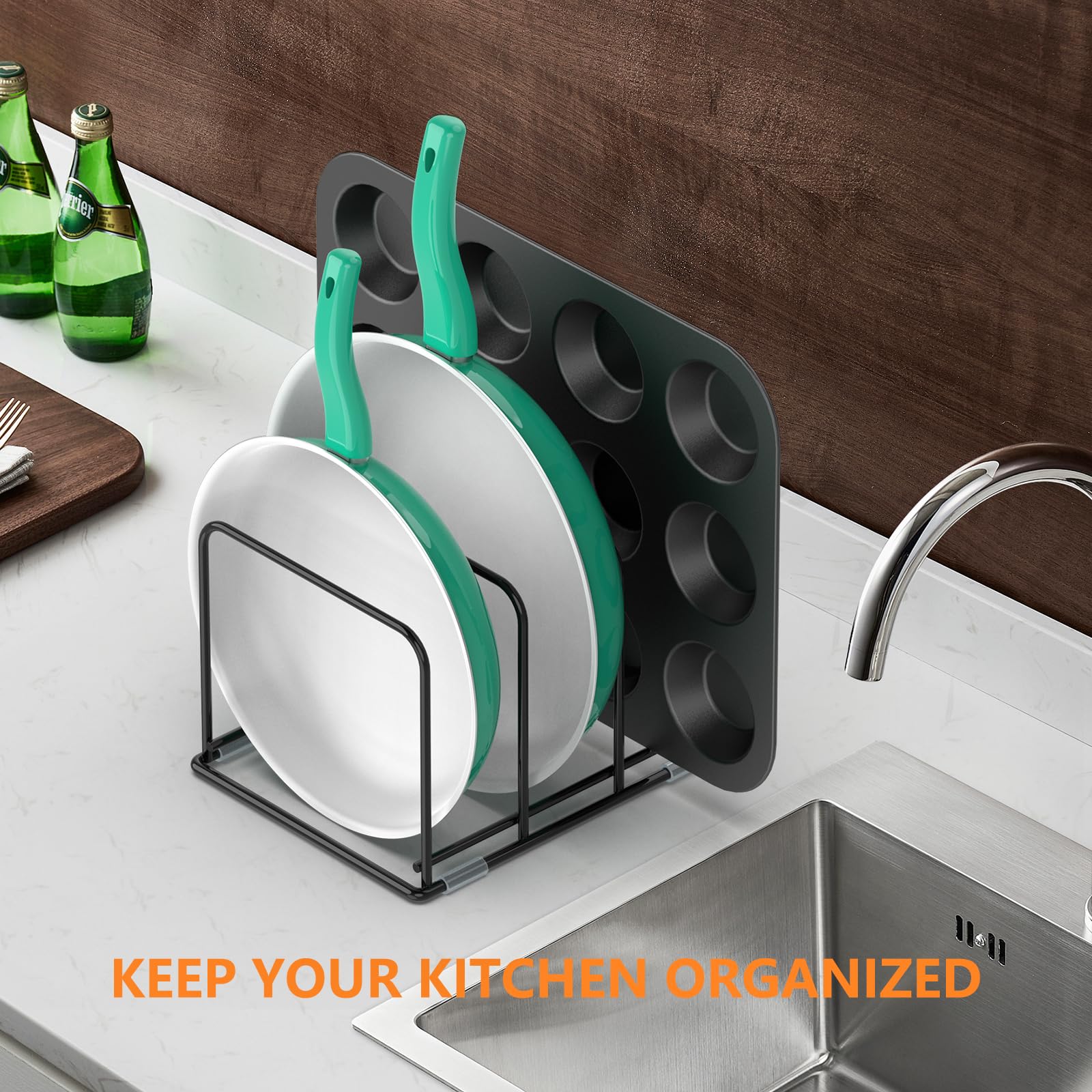 منظم خزانة المطبخ، حامل أواني  - مراجعة Kitchen Cabinet Baking Organizer وسعره