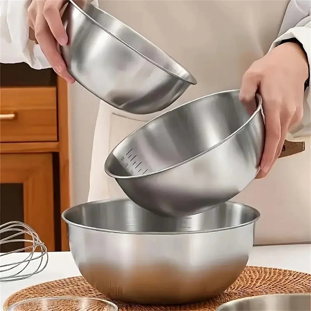 طقم أوعية ستانلس ستيل 1-3 قطع  - مراجعة Kitchen Baking Kit وسعره