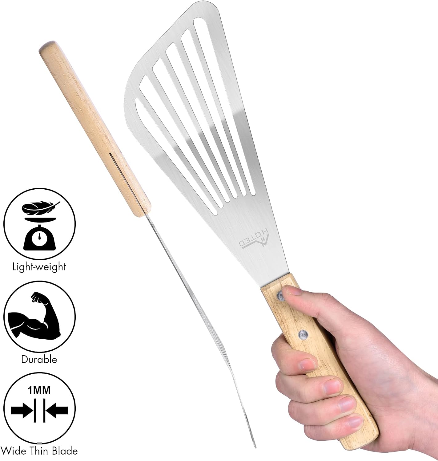 طقم ملاعق تقليب السمك من الفول - مراجعة Offset Spatula Set وسعره