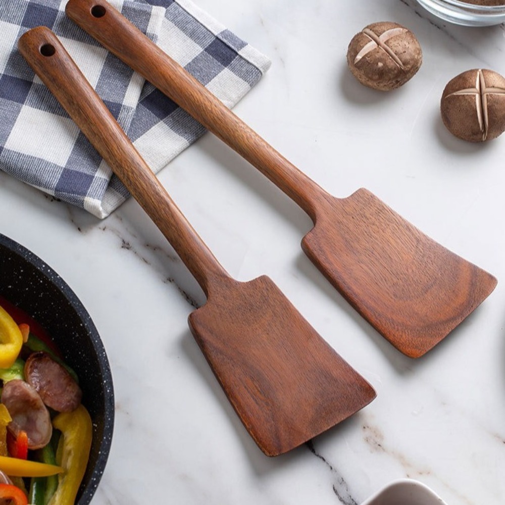 34 سنتيمتر الخشب الصلب ملعقة ا - مراجعة Offset Spatula Set وسعره