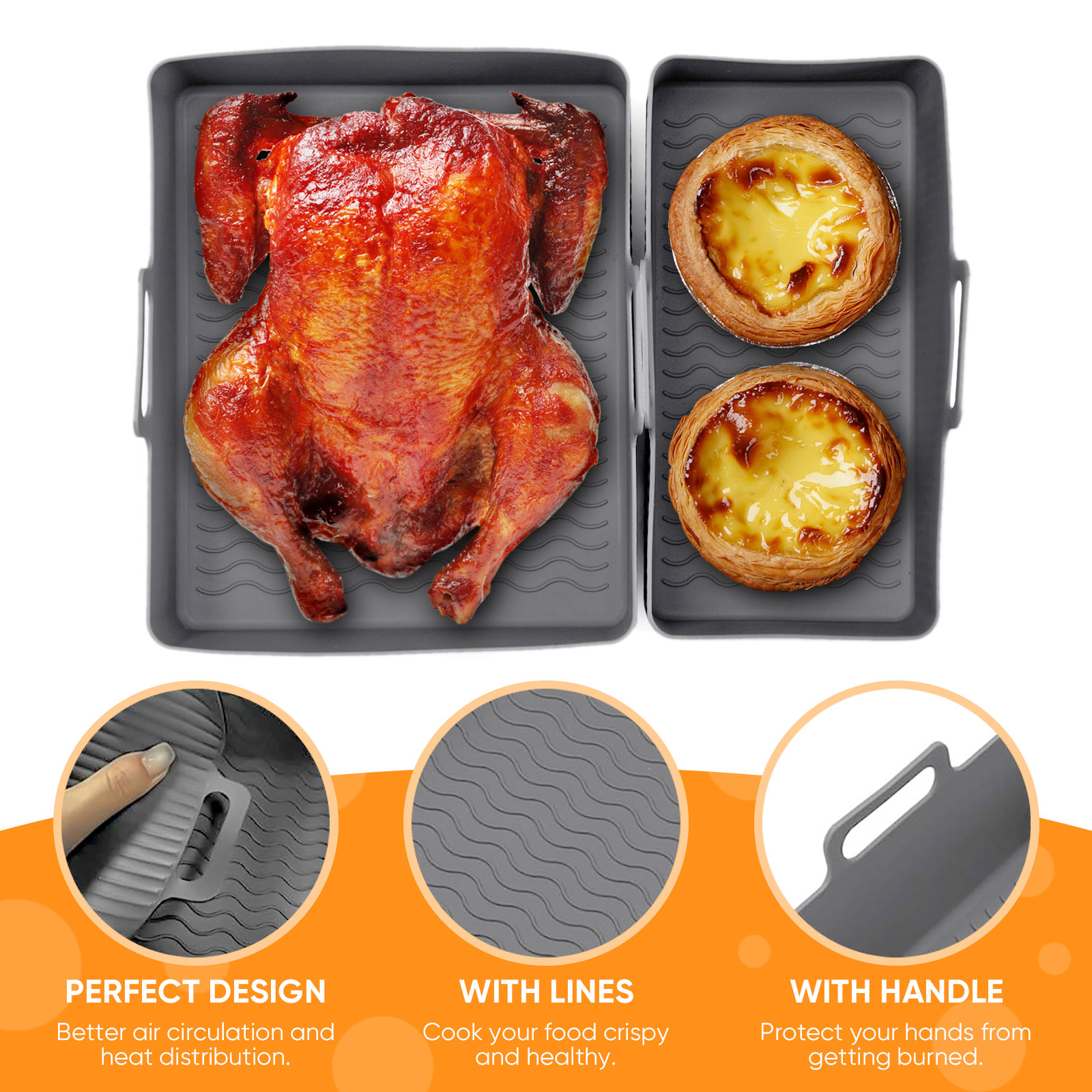 2 قطعة مجموعة سيليكون الهواء ا - مراجعة Kitchen Baking Pan Set وسعره