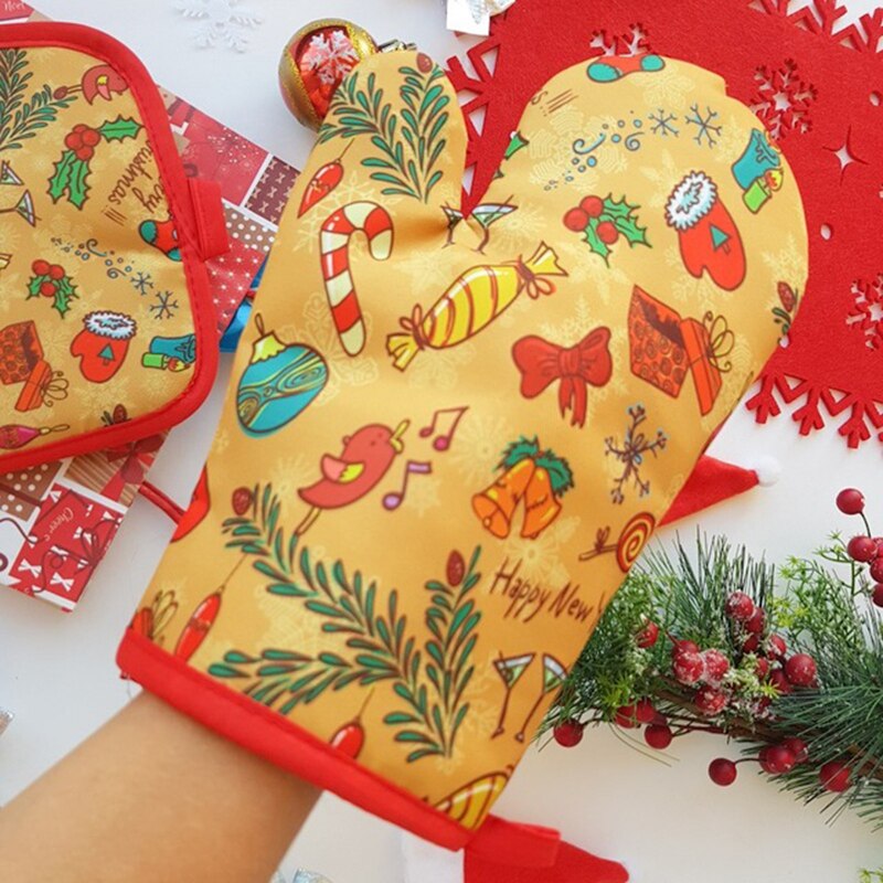 2-قفازات فرن الكريسماس وأواني  - مراجعة Kitchen Baking Pan Set وسعره
